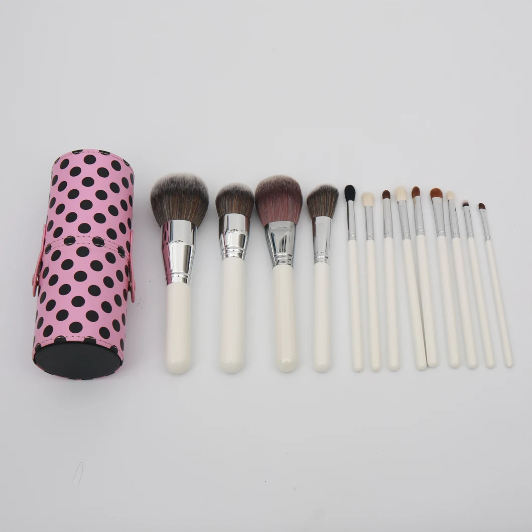 14PCS Cosmetic Brush for Concealer Eyeshadow Eyebrow Highlight Pink