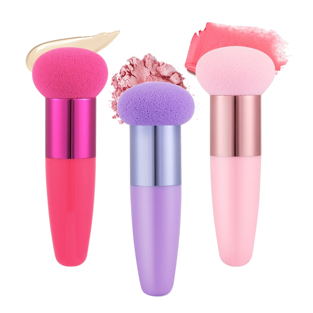 1PC Women Mushroom Head Foundation Powder Sponge Beauty Cosmetic Puff Face Makeup Brushes Tools with Handle