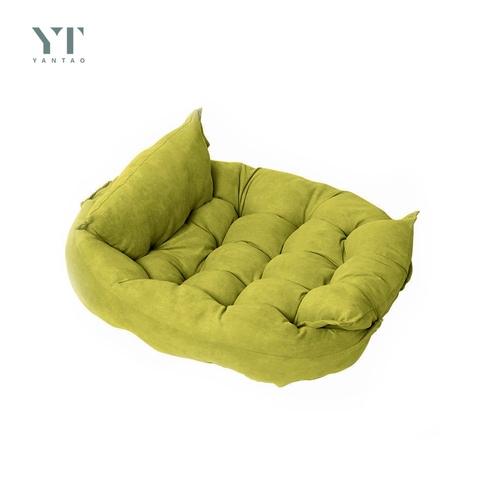 Pet Products Wholesale Pet Bed Cotton Material Dog Bed Foldable Dog Bed Round Fashionable Dog Cat Pet Products