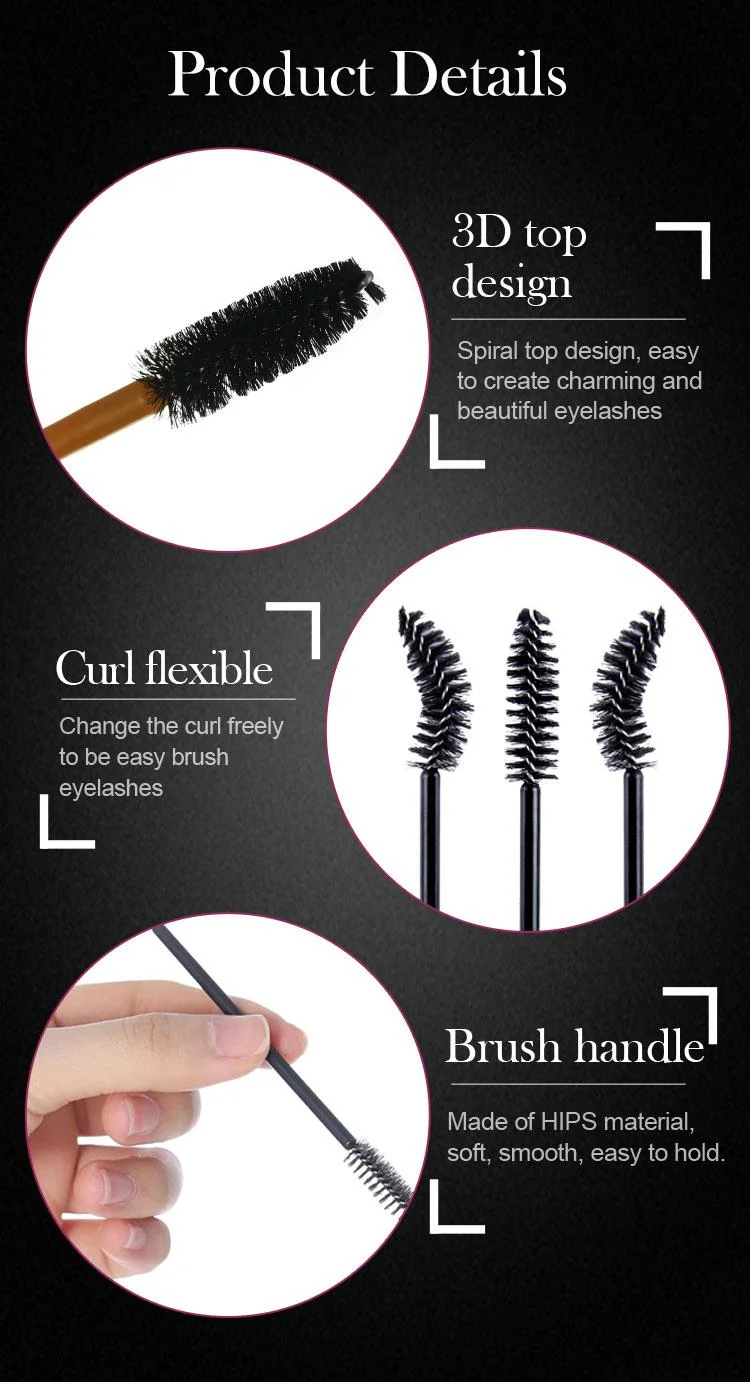 Disposable Mascara Brush Wand for Lashes Spoolie Brushes Eyebrow Spoolie Eyelash Extension Lash Brushes