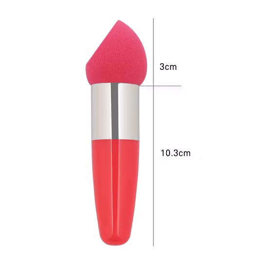 1 pieza de polvo de base de cabeza de hongo para mujer, esponja cosmética de belleza, brochas de maquillaje facial con mango